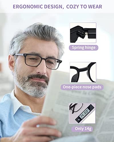 НОВИВОН 6 Пакет Очила За Читање Блокирање На Сина Светлина За Жени Мажи, Лесни Анти-Напрегање На Очите/Отсјај Читачи На Компјутери