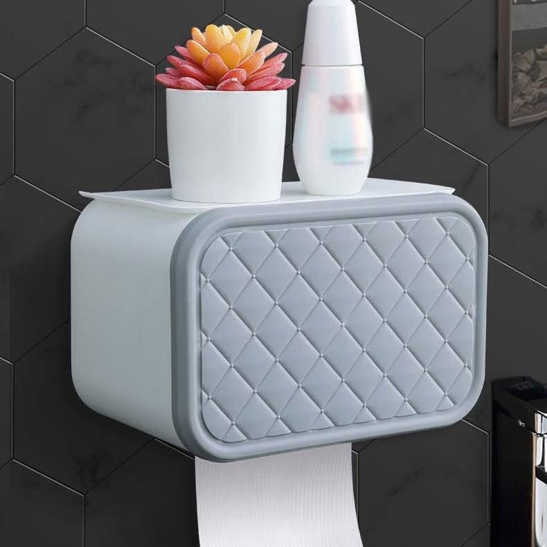 ГЕНИГВ Мултифункционален Држач За Тоалетна Хартија Водоотпорна Кутија За Складирање На Тоалетно Ткиво Монтирање На Ѕид Бања Производ