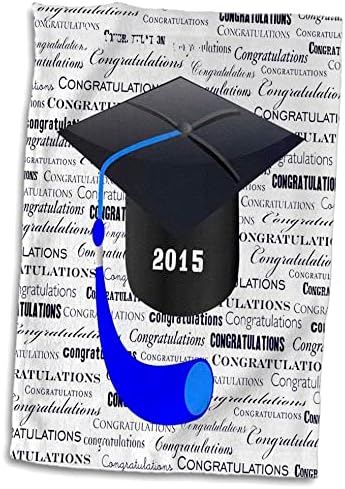 3drose print на Капа за дипломирање во 2015 година со сина тасела на зборови - крпи