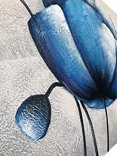 Wieco Art рачно насликано масло сликарство бело сино апстрактно ботанички слики wallидна уметност на платно Мордерн платно wallидна