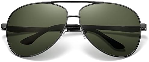 RCXKOOM Голема XL Широка Рамка Екстра Големи Поларизирани Авијатичарски Очила За Сонце За Големи Глави Мажи Преголеми Воени Пилот Очила