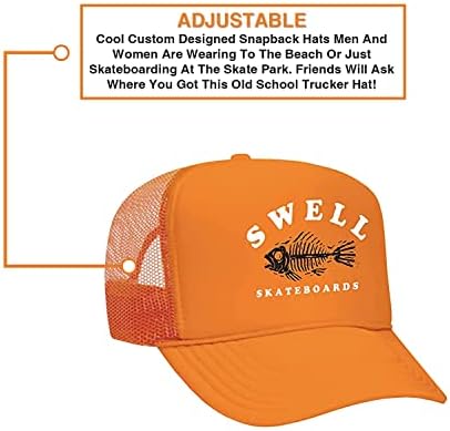 Отец скејтборди Класичен ретро камионџија капа за мажи, жени, момчиња и девојки Snapback пена и мрежа за безбол капа, подготвена конска опашка.