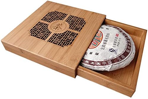 Кутија за организатор на чај од бамбус со фиока | Градите за складирање чај од чај од бамбус, за додатоци за држач за држач за чај