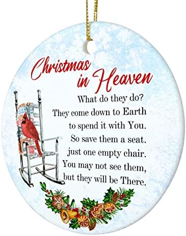 3 инчи Божиќ во рајот украси Посетувачки подарок - Тага - Во меморија за Божиќни украси за деца момчиња кои висат украси за украсување