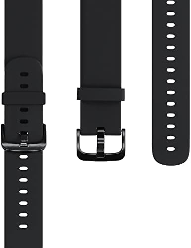 KWMobile Watch Lands компатибилни со Huami Amamfit Bip S/Bip S Lite - Сет на ленти од 2 замена на силиконски опсег - црна/темно сина боја