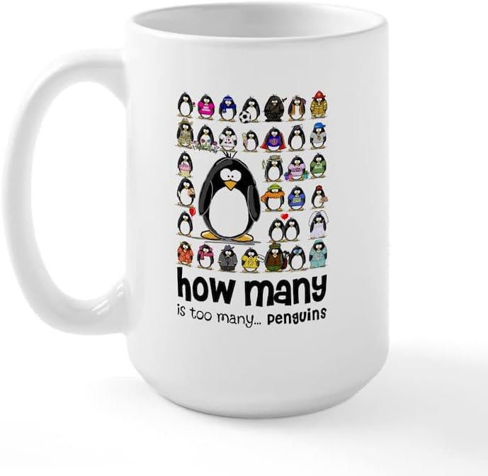 Кафепрес премногу пингвини големи кригла керамичко кафе, чаша чај 15 мл