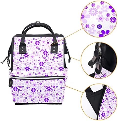 Виолетова Слатка Цветна Цветна Торба За Пелени Ранец Торби За Менување Пелени За Бебиња Мултифункционална Торба За Патување