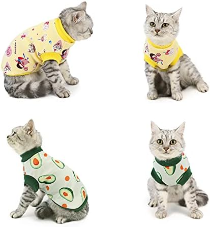 Облека за миленичиња Мамуми, 2 пакувања џемпери за мачки топла зимска облека Прекрасна кутре маица маче маица пижами за мачки