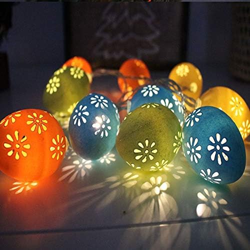 Awear Велигденски јајца Велигденски украси 10/20/40 LED светло водоотпорна батерија управувана со самовила светла, велигденски