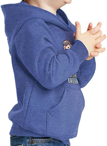 Прекрасен голем брат дете пуловер худи - кул дизајн сунѓер руно худи - трендовски худи за деца
