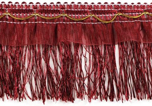 Emdomo 10yards плетенка од трепет од чипка лента лента лента за завеси за завеси за исечоци на лента за ленти за облека украсена за шиење