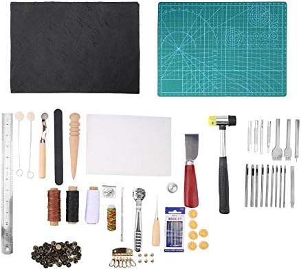 Комплети за алатки за занаетчиска кожа Yosoo, комплет за алатки за кожени кожни кожни