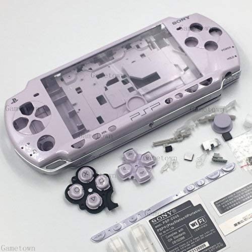 Нова замена PSP 2000 Конзола Комплетна обвивка за куќиште со завртки за завртки поставени -светло виолетова.