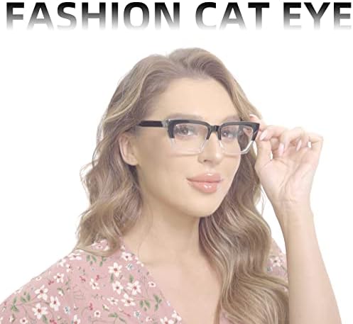 3 Пакувајте преголеми очила за читање за жени со сина светлина блокирање на стилски читатели на очила за очи за очи за очи за дами со