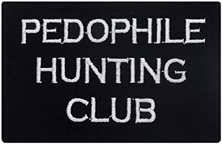 Ознаки за лов на педофил, кука и јамка за лепенка, целосно извезени