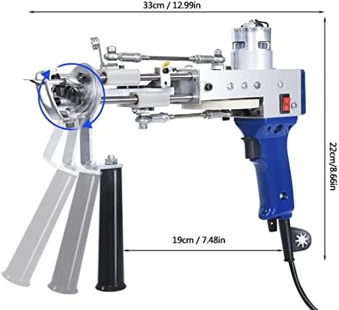 Машина за ткаење на електричен тепих GYQZC Cut & Loop Pile Tufting Gun 7-21mm Follocking Plicting 5-45 STEWS/SEC машина за ткаење
