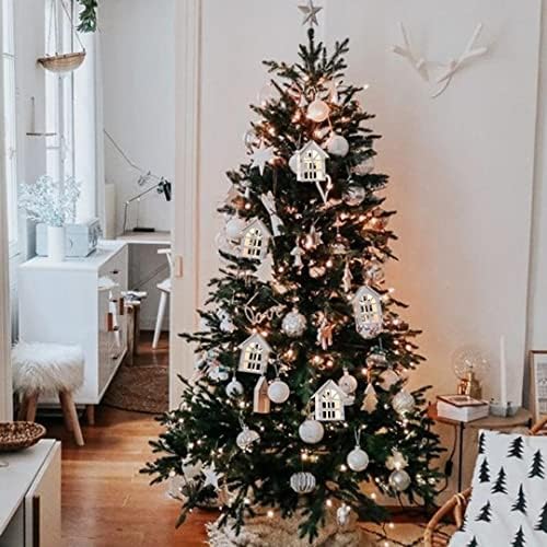 Орнаменти за дозвола за декорации на Божиќ, 2 милиони 10 LED самовила дрвена куќа, светло низа, Божиќна декорација Навидад Ноел Нова Година 2022
