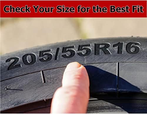 Обвивки за гуми - Додатоци за гуми за кампери, SUV, приколки, камиони, RV и повеќе 32 инчи црни цртани бод чудовиште 32 инчи црно