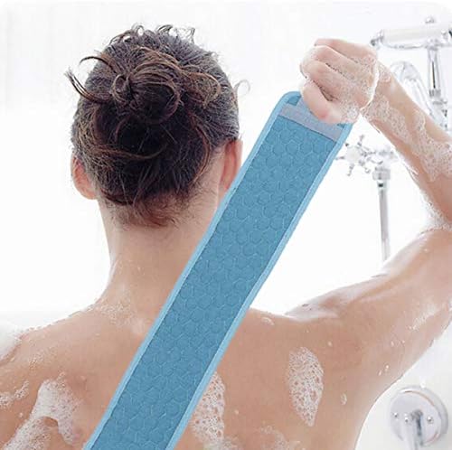 Заздравувачки женски глис 6 парчиња триат ленти со ленти за трипирање на туш ракавици назад сина чистачка бања бања чистач