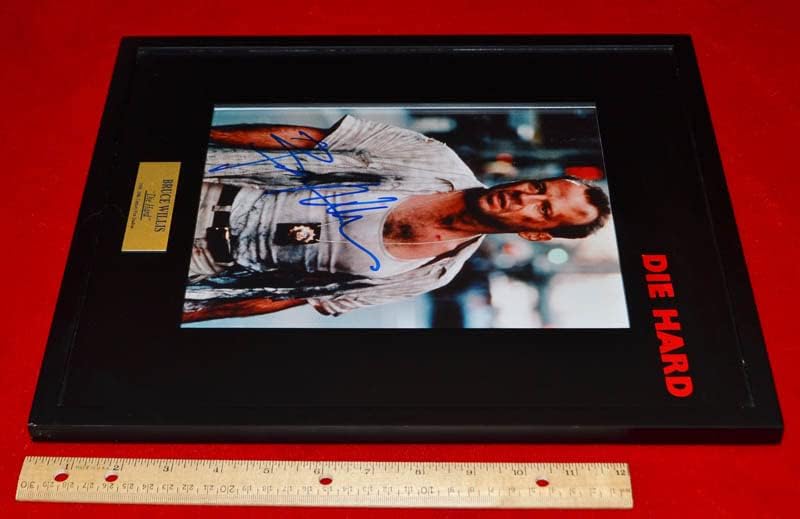 Потпишана Die Hard Star Bruce Willis Autograph, inconographs, COA, UACC, рамка, ДВД -а - Брз брод!