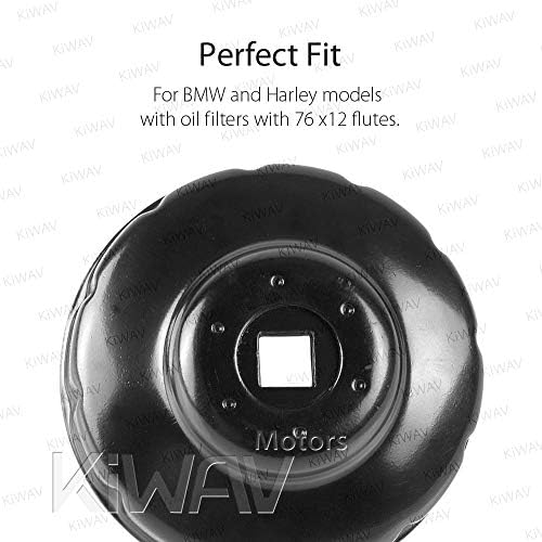 Алатка за отстранување на клучот за филтрирање на маслото Кивав за BMW 76 mm x 12 флејти
