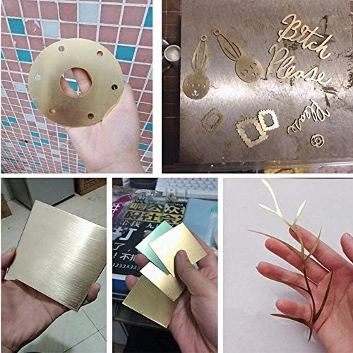 Lecknight Brass лич метал дебел 1мм 2мм 3мм х 100мм x 100мм метална обработка занаетчиска алатка DIY со месинг плоча