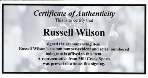 Расел Вилсон автограмираше 24x30 Canvas Photo Seattle Seahawks SB XLVIII Champs Super Bowl /48 RW Holo Acto 104117 - Autographed