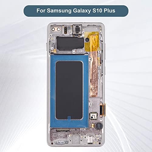 Е-јивил Супер Амолед Дисплеј Компатибилен Со Samsung Galaxy S10 Плус S10+ SM-G975U SM-G975W 6.4 инчен Лцд Екран На Допир Склоп Со Алатки+Рамка
