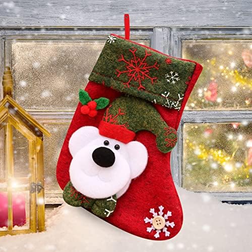 Божиќна торба подарок мала декорација торба за подароци бонбони чорапи Божиќни чорапи занаети за занаети мини Божиќни украси за послужавник