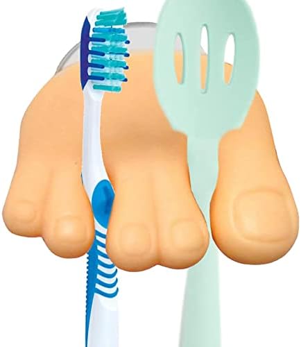 Носител на вшмукување на креативни прсти на Бесикуза, држач за смешни четки за заби со чаша за вшмукување, мултифункционален организатор