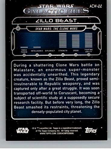 2018 Топс Војна На Ѕвездите Галактички Датотеки Сина ACW - 22 Zillo Beast Официјална Картичка За Неспортско Тргување во NM