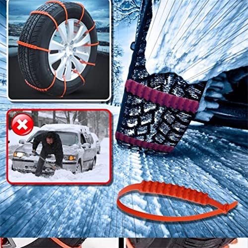 Лијајао 10/20 парчиња снежни ланци на автомобил, снежни гуми против лизгање на ланци, снежни ланци кои не се лизгаат кабел, синџири