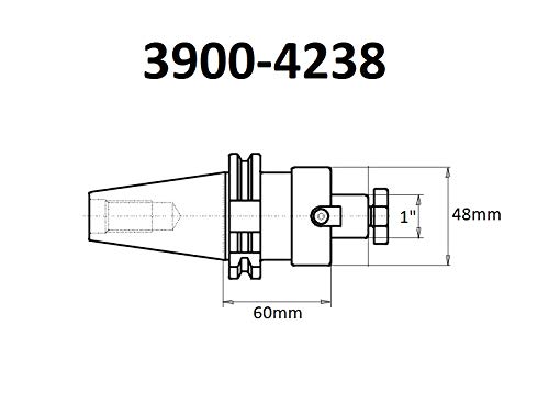 HHIP 3900-4241 BT40 V-Flange Shell Arbor, 22 mm x 45 mm