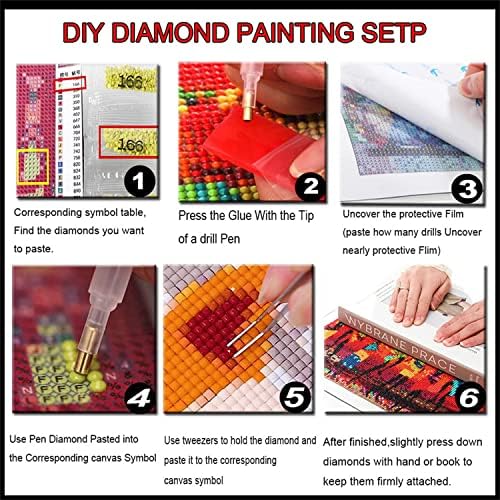 5 пакувања 5D комплети за сликање со дијаманти за возрасни почетници целосна вежба DIY дијамантска уметност Rhinestone Cross Stitch Paint