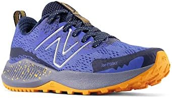 Нова рамнотежа на момчето Dynasoft Nitrel V5 Lace-up Trail Trault Shoe, Bright Lapis/Hot Marigold, 4,5 широко големо дете