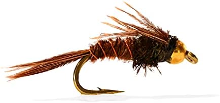 Глава на мушка трепка назад фазана опашка од грб, нимфа, летаат на куки за летање со мустабет - 12 муви
