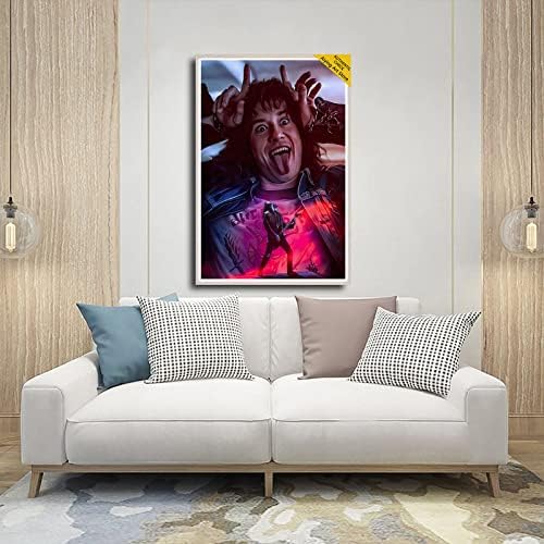 Еди Мунсен свири постери за гитара плакан плакат wallиден уметнички декор Сезона 4 филмска телевизија за дневна соба декорација на спална соба