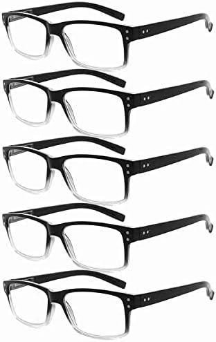 Очила Заштедете 10% На Комплет 5 Пакети Класични Очила За Читање За Мажи и 5 Пакети Гроздобер Читатели Црна-јасна Рамка +4.00