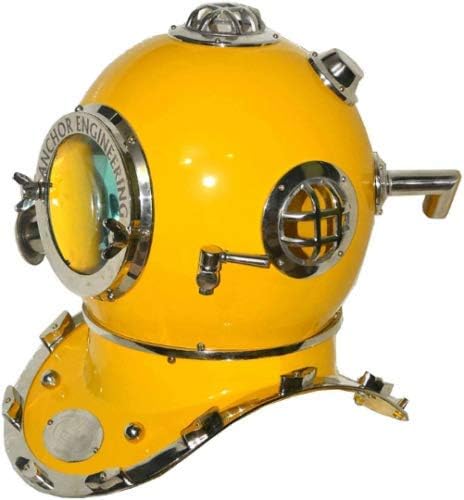 Мал наутички поморски длабоко море инженеринг инженеринг жолт нуркачки шлемот