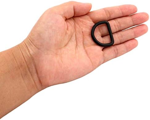 Генерички метална црна Д прстен тока 1 Внатрешен дијаметарски прстен за јамка за пакет чувари од 10