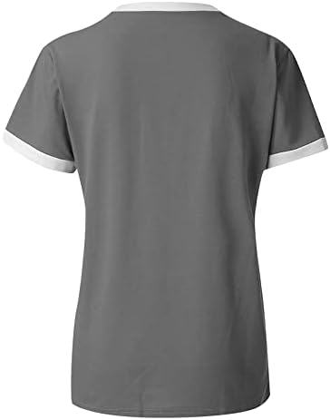 Vodmxyggенска маица V-вратот тенок цврста боја обична надворешна плажа лето мека удобна кошули со кратки ракави резервоар за резервоарот