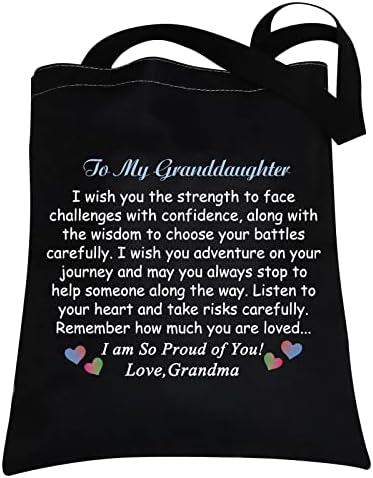 Cmnim до мојата внука подароци внука торба платно за дополнување на внука, роденденски подароци од баба