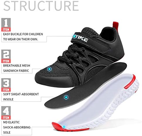 Ashion Boys Sneaker Kids Air Shoes Момци Девојки Тенис трчање чевли за одење Арх поддршка лесен спорт за дишење спорт атлетски
