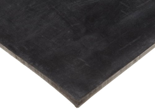 Buna-N лист, поддржан од лепило, црна, 0,093 дебела, ширина од 12, 24 должина, 70A durometer, ASTM D2000 BG