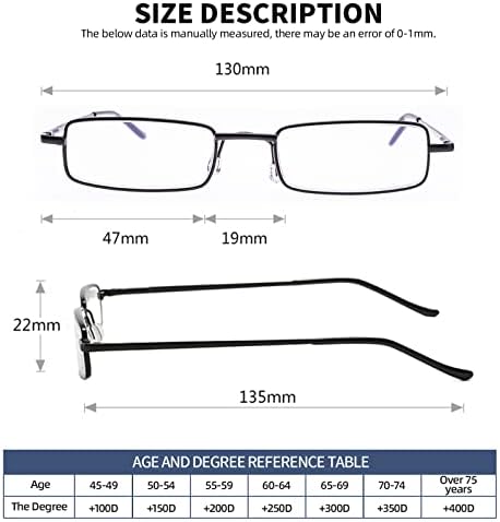 Owtxis сино светло блокирање на очила за читање - читатели на тенок џеб со клип за пенкало мини читатели на лесни тешки