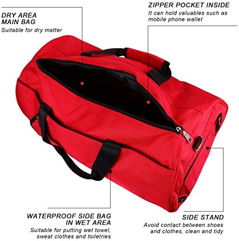 Абаодам Трајна чанта за чанти за спортска торба Преносна фитнес торбичка корисна торба за багаж за патувања