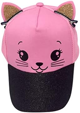 D.O.T Детска мачка уво бејзбол капа девојки симпатична мачка прилагодлива Snapback Trucker капа за летен спорт патување со пешачење