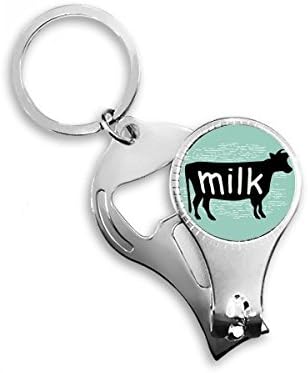 Црна животинска крава преглед на природен нокти прстен клуч за шишиња со шишиња со шишиња за шишиња