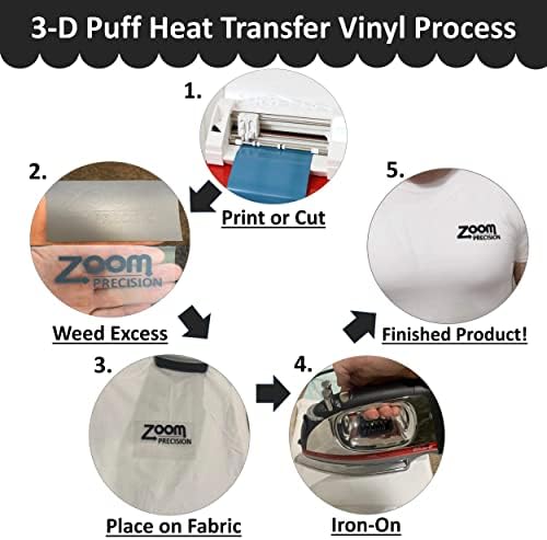 3D пренесување на топлина на пуфта винил или лесно железо на винил 3-Д пуфта винил пренесување на топлина подуен HTV; Подуен винил или стадо винил