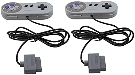 Замена на видео игра за видео игри Gabote 2PCS, замена на подлога за видео игри за контролор на конзолата Nintendo SNES 6FT SNS-005